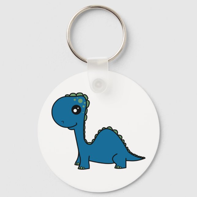 Chaveiro Dinossauro Bebê Azul (Frente)