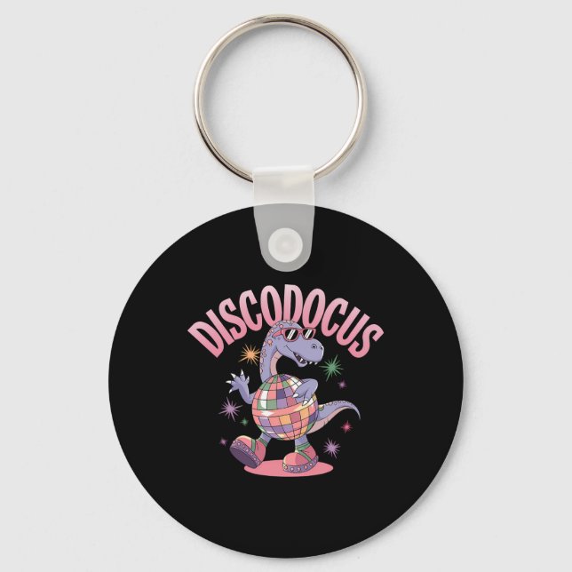 Chaveiro Dinossauro Dançando Disco Diplodocus Dino Engraçad (Frente)