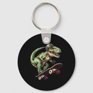 Chaveiro Dinossauro Engraçado T Rex Em Skate Skateboard K
