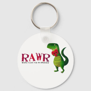 Chaveiro Dinossauro romântico de RAWR T-rex