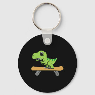 Chaveiro Dinossauro Skate Cute Skateboard Dinossauro 