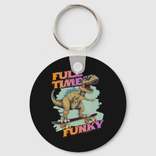 Chaveiro Dinossauro Skateboarding Funky Divertido Fulltime 