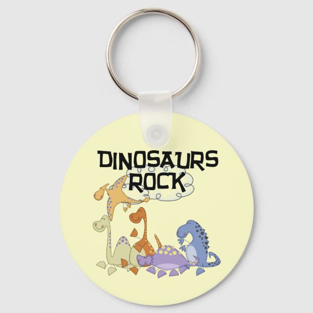 Chaveiro Dinossauros Rock Camiseta e presentes (Frente)