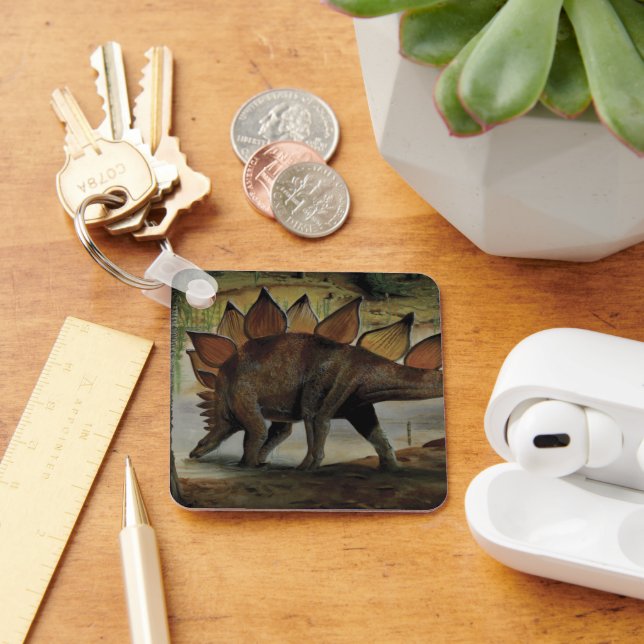 Chaveiro Dinossauros Vintage, Estegossauro, Cauda com Espin (Mesa)