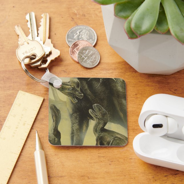 Chaveiro Dinossauros Vintage, Torvossauro e Brachiossauro (Mesa)