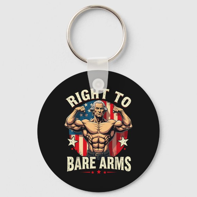Chaveiro Direito À Bare Arms George Washington Bodybuilder  (Frente)