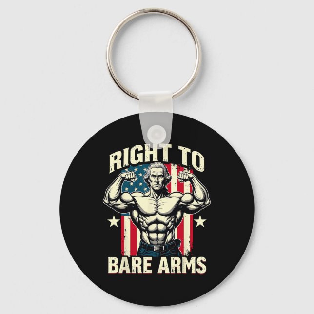 Chaveiro Direito À Bare Arms George Washington Bodybuilder  (Frente)