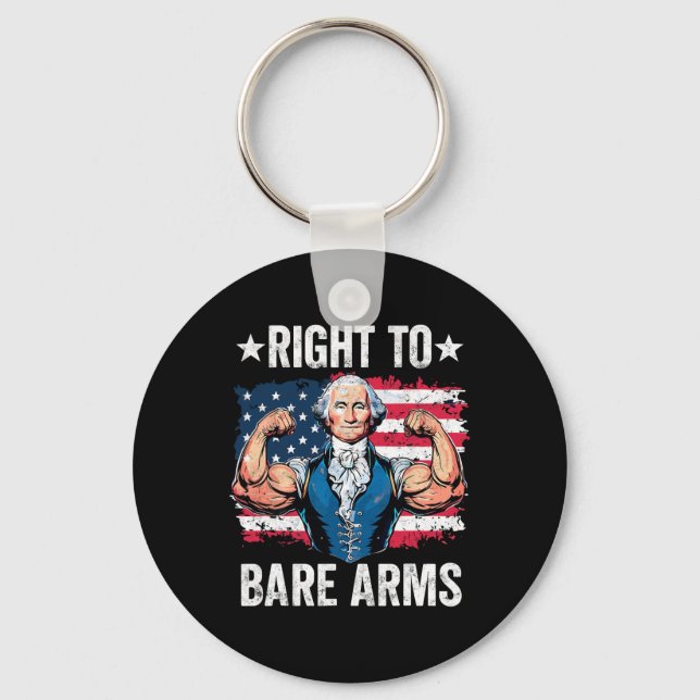 Chaveiro Direito À Bare Arms George Washington Bodybuilder  (Frente)