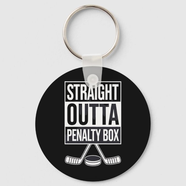 Chaveiro Direto da Caixa de Penalidade Funny Hockey Meme Pa (Frente)