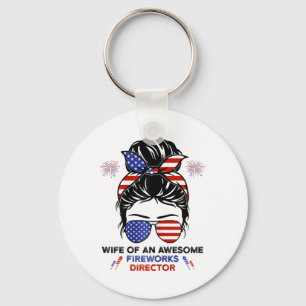 Chaveiro Diretor De Fogos De Esposa - Funny Usa 4 De Julho 