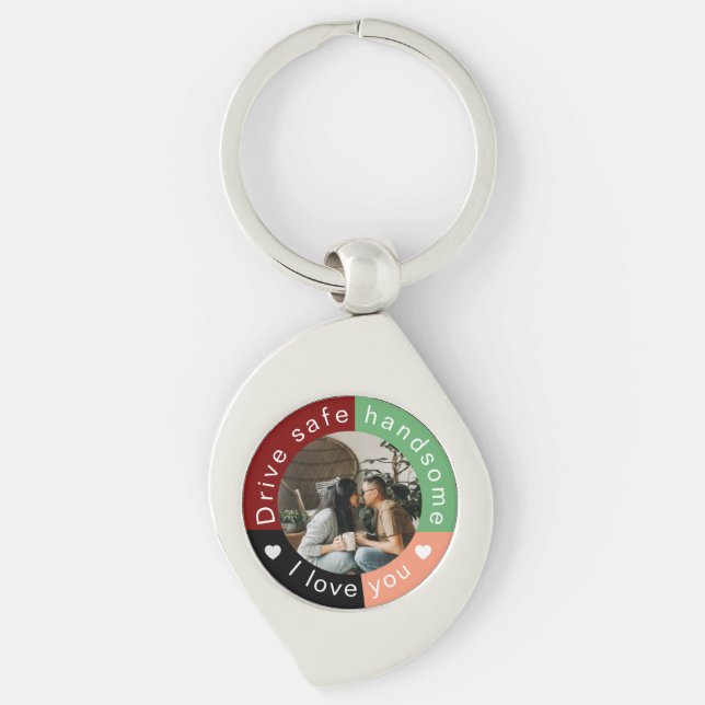 Chaveiro Dirija com Segurança Bonito Foto Personalizada Dia (Frente)