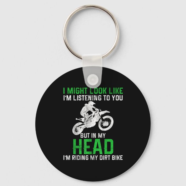 Chaveiro Dirt Bike Motocross Enduro Funny Quote Motorcycle  (Frente)