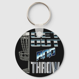Chaveiro Disc Golf Basket Graphic Get Out And Throw Chrome 