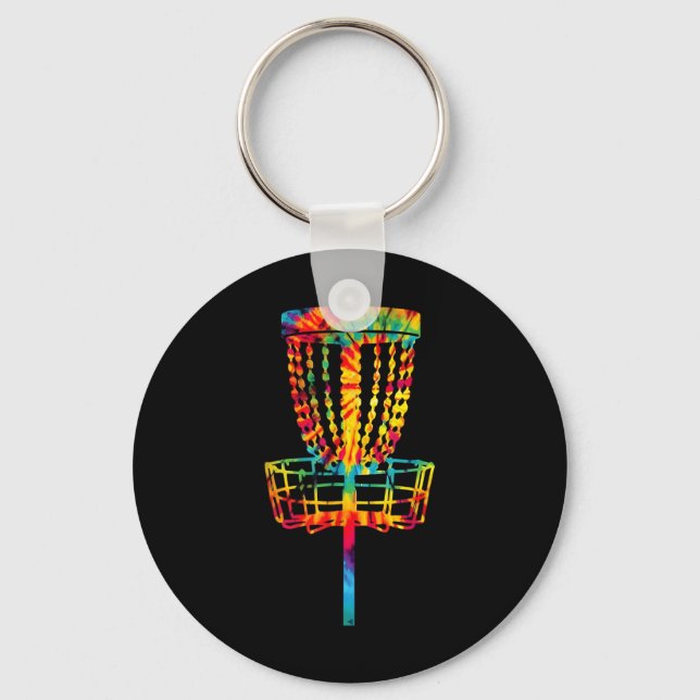 Chaveiro Disc Golf Tie Dye Arco-íris Crianças Meninos Adole (Frente)