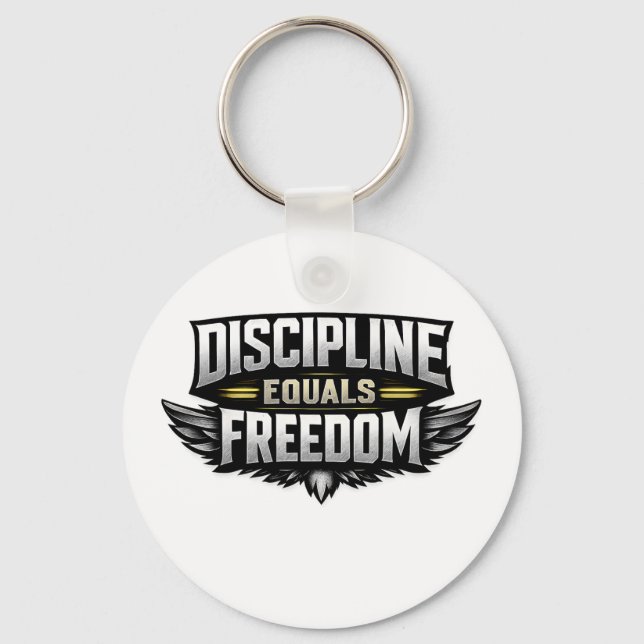 Chaveiro Discipline Equals Freedom – Motivational Design  (Frente)