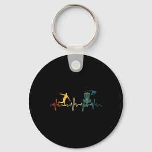 Chaveiro Disco de Golfe Vintage para Homens e Mulheres Hear