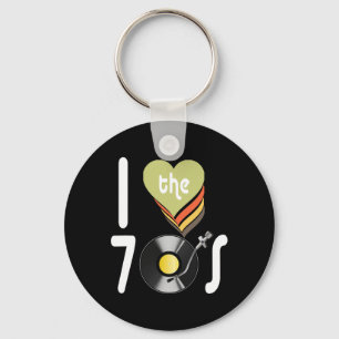 Chaveiro Disco I Love 70's Ball Retro Music Vintage Camiset