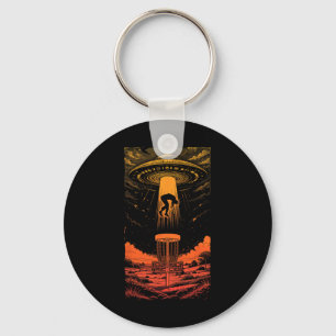 Chaveiro Disco Voador Ufo Funny Flying Saucer Abdução Alien
