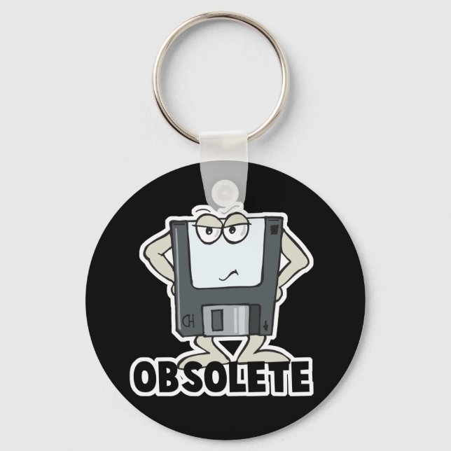 Chaveiro disquete obsoleto engraçado (Frente)