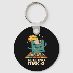 Chaveiro Disquete Retro Kawaii Piada de Tecnologia Retro 80