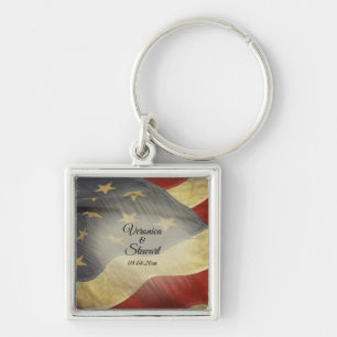 Chaveiro Distante FlagKeychain americano