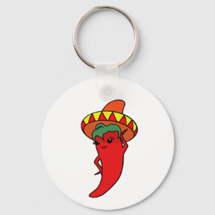 Chaveiro Diva Pimenta Vermelha Mexicana Sombrerob