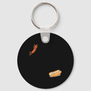 Chaveiro Dive de cachorro-quente Cachorro-quente saltando p