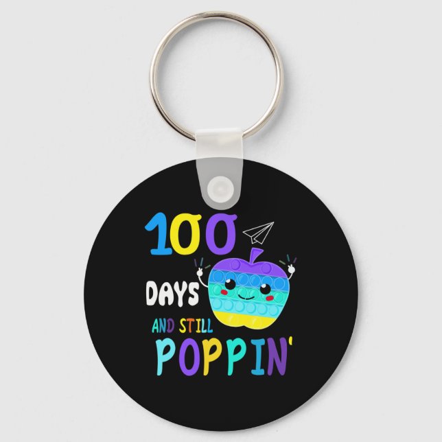 Chaveiro Diversão 100 Dias De Escola Para Amantes De Fidget (Frente)