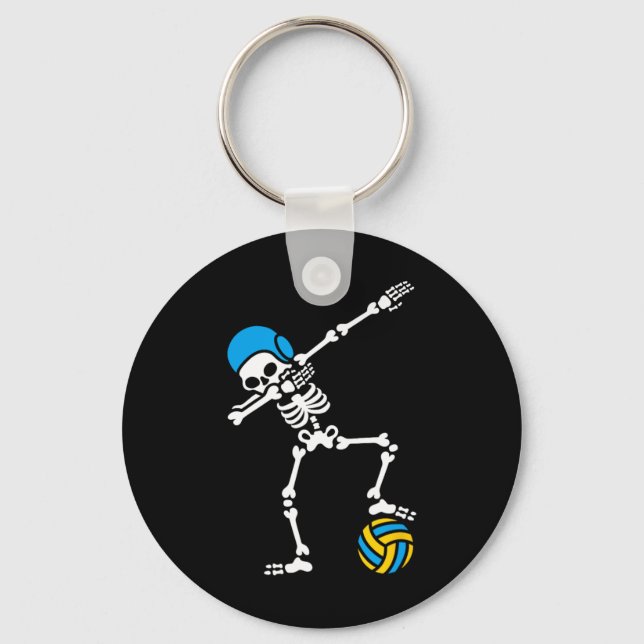 Chaveiro Diversão Dab dabbing skeleton Água polo natação Ha (Frente)