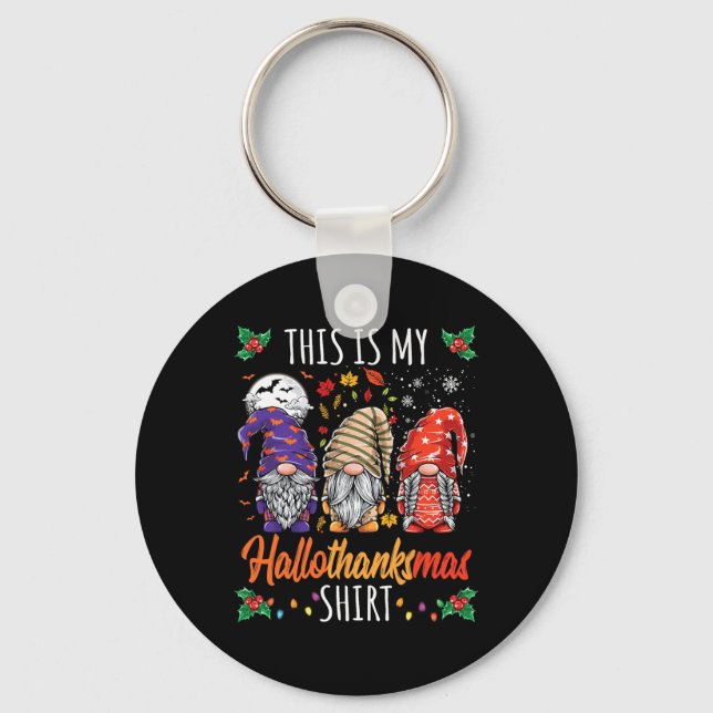 Chaveiro Diversão de Natal de Ação de Graças de Halloween H (Frente)