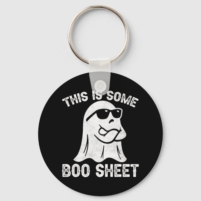 Chaveiro Diversão Halloween Boo Ghost Figurume Este é um Bo (Frente)