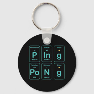 Chaveiro Diversão periódica do Ping Pong de Mesa 