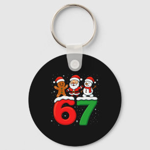 Chaveiro Divertido 67 Meme Natal Seis Sete Papai Noel Bonec