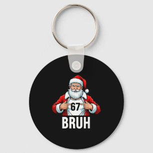 Chaveiro Divertido 67 Seis Sete Bruh Meme Natal Papai Noel 