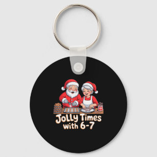 Chaveiro Divertido 6 7 Seis Sete Meme Natal Papai Noel Mulh
