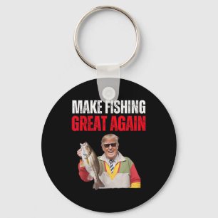 Chaveiro Divertido Donald Trump Faça a Pesca Grande Novamen