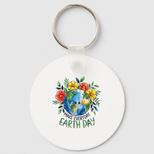 Chaveiro Divertido Faça Dia da Terra Todos os Dias Fofo Dia