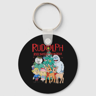 Chaveiro Divertido Fofinho Rudolph O Renas De Nariz Vermelh