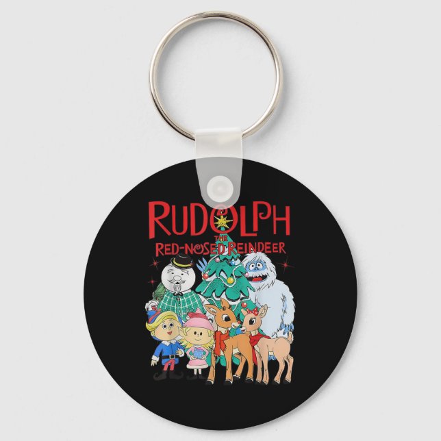 Chaveiro Divertido Fofinho Rudolph O Renas De Nariz Vermelh (Frente)