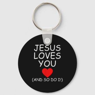 Chaveiro Divertido Jesus Te Ama E Eu Também Jesus Cristão