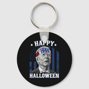 Chaveiro Divertido Joe Biden Feliz Halloween Confundido Par