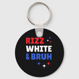 Chaveiro Divertido Quatro De Julho - Rizz Branco Bruh Diver