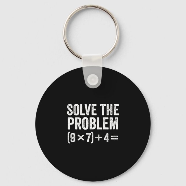 Chaveiro Divertido Resolva O Problema 67 Meme Seis Sete  (Frente)