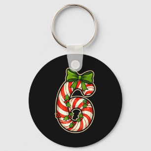 Chaveiro Divertido Seis Sete 6 7 Design de Meme de Natal Pa