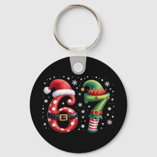 Chaveiro Divertido Seis Sete 6 7 Meme Natal Humor Papai Noe