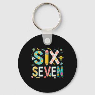 Chaveiro Divertido Seis Sete 6 7 Meme Professor Design Para