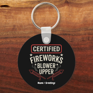 Chaveiro Divertido Soprador de Fogos de Artifício Certifica