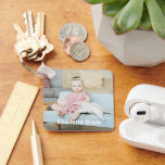 Chaveiro DIY Personalizar Foto e Nome Personalizados<br><div class="desc">Personalizado fácil de criar chaveiro - adicione suas próprias fotografias e texto de Ricaso</div>