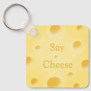 Chaveiro "Diz Queijo" Fatia de Queijo Amarelo Fofo Personal