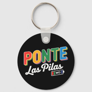 Chaveiro Dizendo ponte las pilas bateria engraçado retrô co